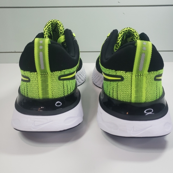 Nike React Infinity Run FlyKnit 2 Volt Black Running Training Sneakers Men's 13 - Picture 8 of 11